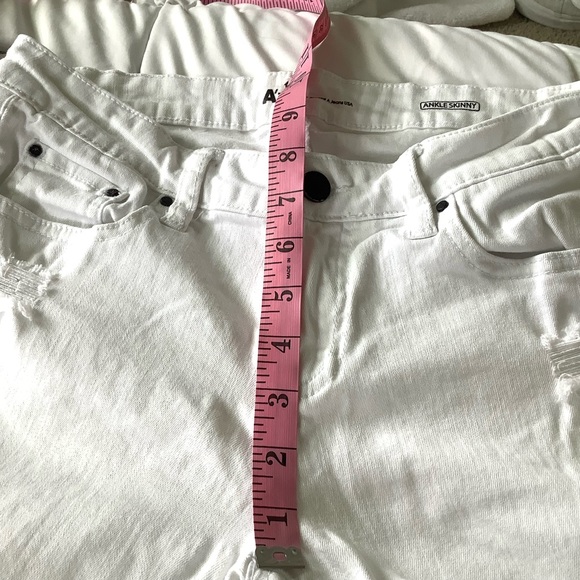 A’2nd by Special A Jeans White Mid Rise Skinny Ankle Jeans Size 7 - Picture 5 of 10